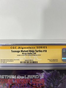 TEENAGE MUTANT NINJA TURTLES 18 Cgc 9.8 1989 SS Sign Sketch Kevin Eastman