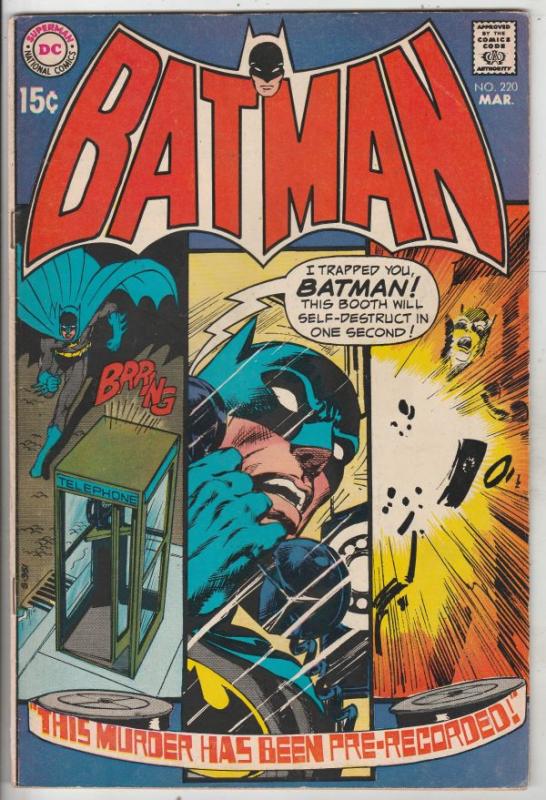 Batman #220 (Mar-70) VF High-Grade Batman