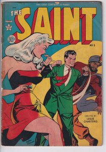 THE SAINT #5(1949) GVG 3.0, slight yellowing to white!