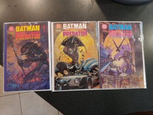Batman Versus Predator #1-3 SET Deluxe Edition First Prints