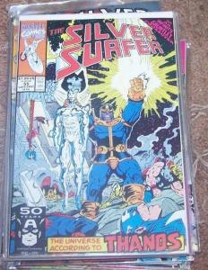 Silver Surfer #55 (Sep 1991, Marvel) infinity gauntlet THANOS avengers soul gems