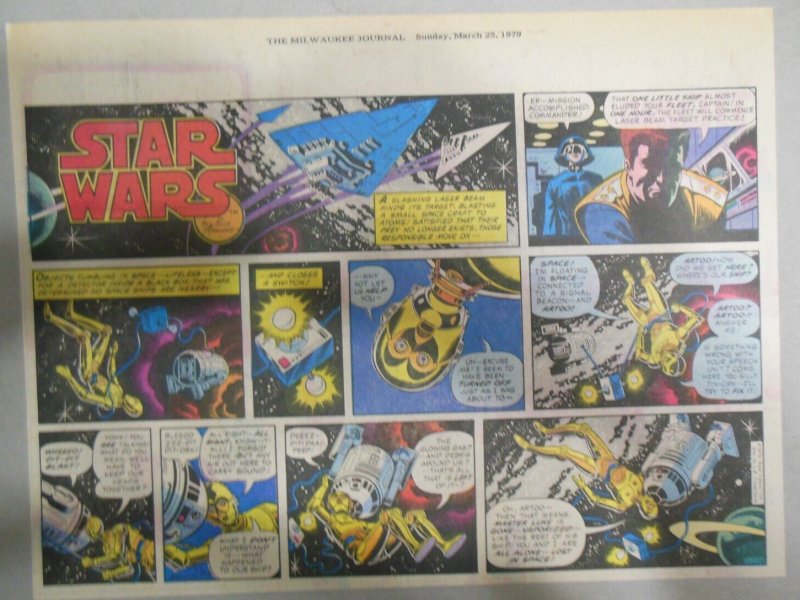 Star Wars Sunday Page #3 by Russ Manning from 3/25/1979 Large Half Page Size!