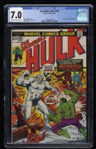Incredible Hulk #162 CGC FN/VF 7.0 1st Appearance of Wendigo!