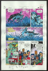 ROBIN #4-1990 PRODUCTION ART-COLOR GUIDE PG 5-TOM KYLE VG