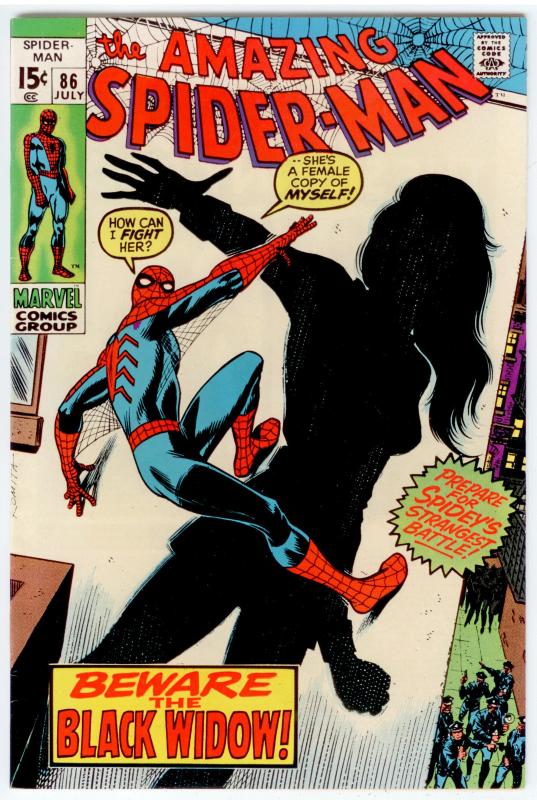 Amazing Spider-Man #86 VF/NM 9.0  New look for Black Widow