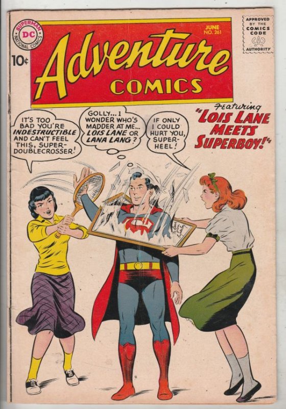 Adventure Comics #261 (Jun-59) FN/VF Mid-High-Grade Superboy, Green Arrow, Aq...