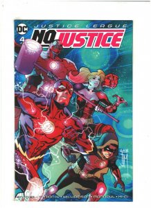 Justice League No Justice #4 NM- 9.2 DC Comics Harley Quinn & Flash 2018