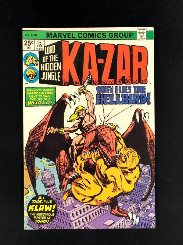 Ka-Zar #15 (1976) FN-