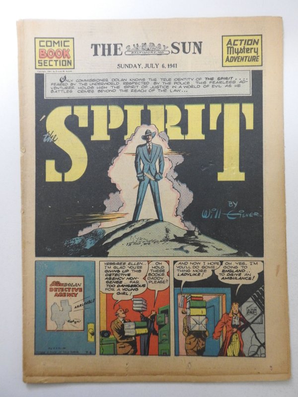 The Spirit #58 (1941) Newsprint Comic Insert Rare!