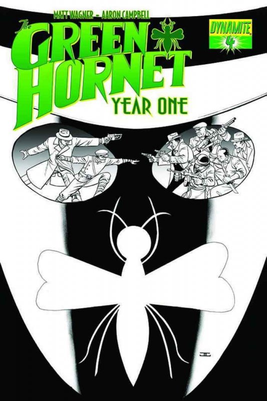 Green Hornet: Year One #4C 1:25 B&W COVER BY JOHN CASSADAY NEAR MINT.