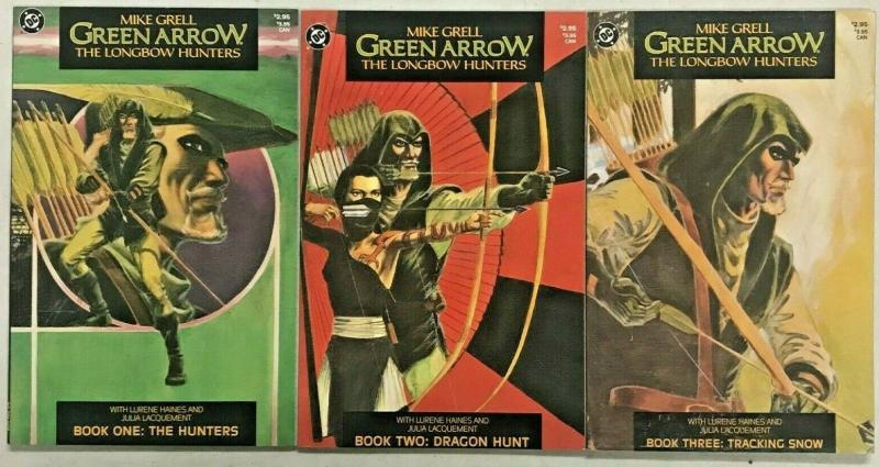 GREEN ARROW LONGBOW HUNTERS#1-3 VF/NM LOT 1987 MIKE GRELL DC COMICS