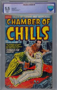 CHAMBER OF CHILLS #8 CBCS 5.5 LEE ELIAS PRE-CODE HORROR NOT CGC