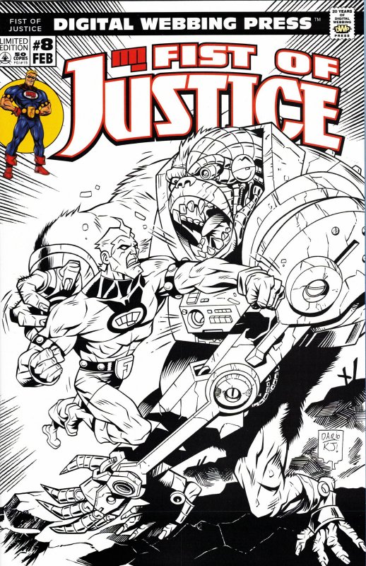 Fist of Justice #8B VF/NM ; Digital Webbing | bronze age variant limited to 50