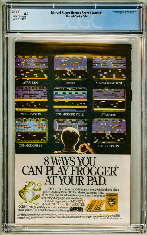 Marvel Super Heroes Secret Wars #1 (1984) CGC 8.0! White Pages!