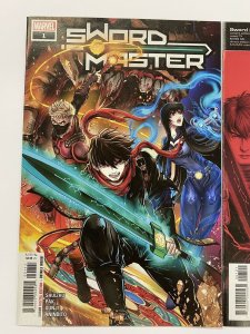 Sword Master #1 + Action Figure Var + #2 (2019) Origin of Sword Master Marvel NM
