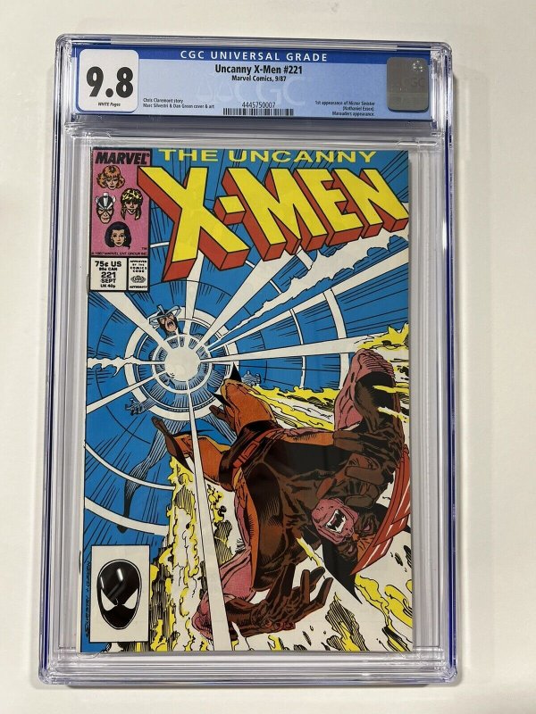 Uncanny X-Men 221 1987 CGC 9.8 white pages Marvel Comics 1st Sinister