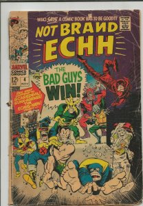 Not Brand Echh #4 ORIGINAL Vintage 1967 Marvel Comics X Men Sub Mariner Electro