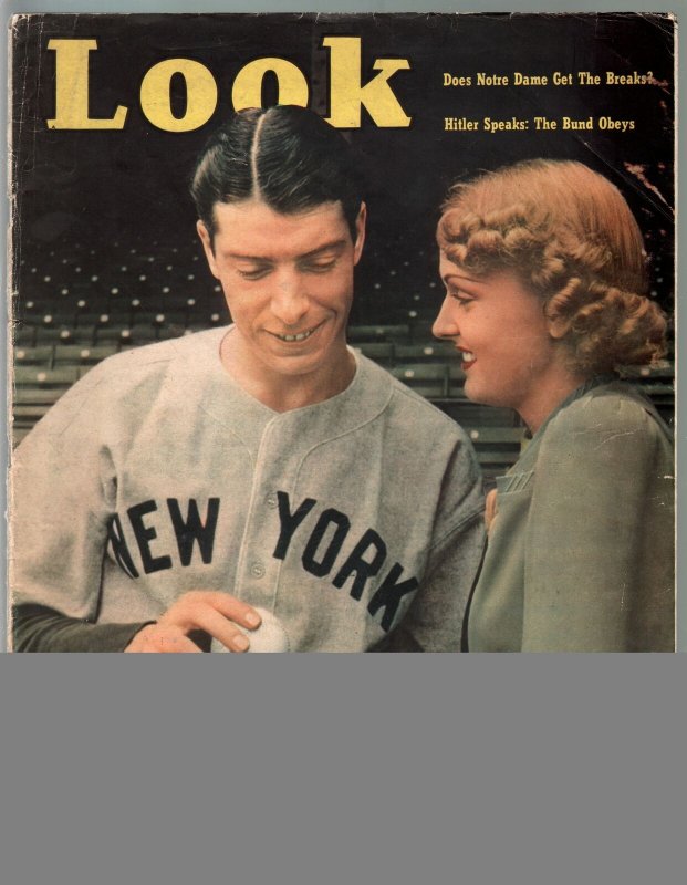 Look 10/10/1939-Joe DiMaggio-Hitler-Notre Dame-Alcatraz-G