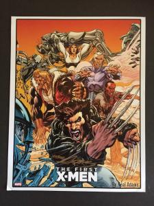 NEAL ADAMS SIGNED-THE FIRST X-MEN LAMENATED ART WORK-WONDER-CON HOLLYWOOD