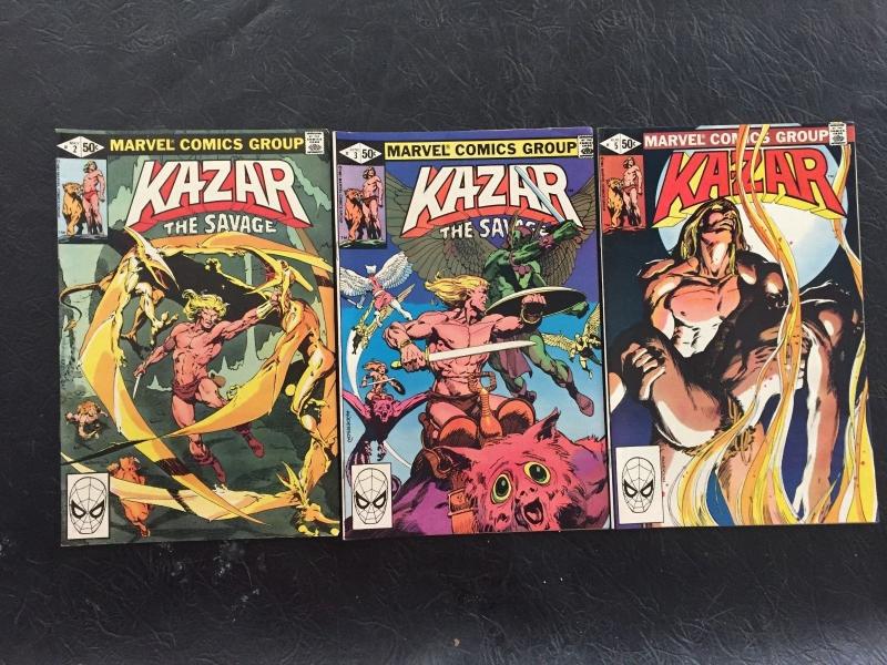 KAZAR THE SAVAGE #'s 2.3.5---1981