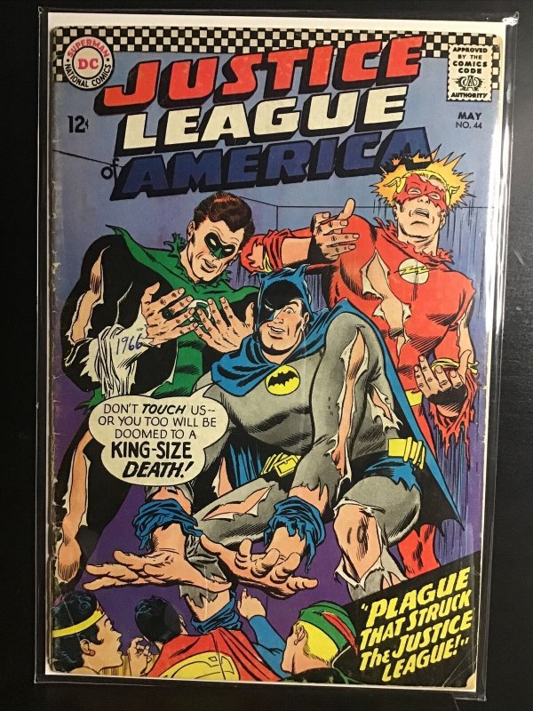 JUSTICE LEAGUE OF AMERICA # 44 1966- MURPHY ANDERSON  - BATMAN - FLASH  SUPERMAN