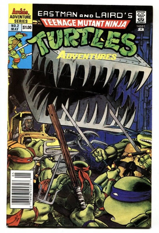 TEENAGE MUTANT NINJA TURTLES ADVENTURES #2 comic book 2nd ISSUE-1989