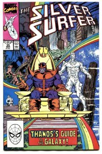 Silver Surfer #35 1990 Infinity Gauntlet Thanos Marvel.