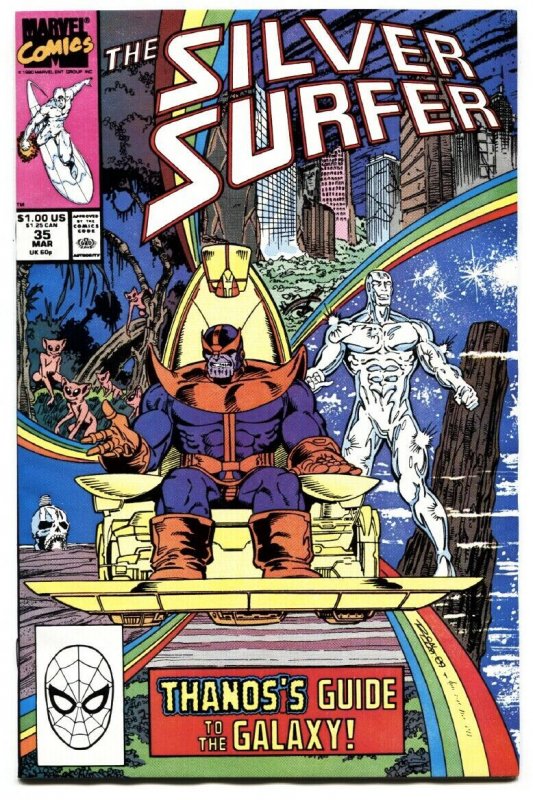 Silver Surfer #35 1990 Infinity Gauntlet Thanos Marvel.