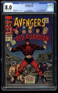 Avengers #43 CGC VF 8.0 1st Appearance Red Guardian! Black Widow!