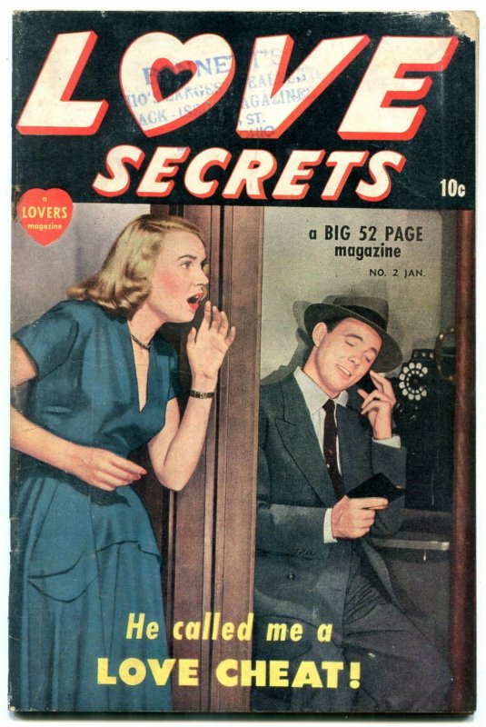 Love Secrets #2 1950-Love Cheat- Spicy Marvel Golden Age Romance G+