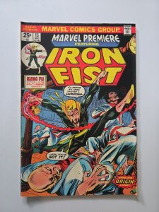 1974 MARVEL PREMIERE #15 IRON FIST ORIGIN & 1st APPEARANCE - Missing Stamp