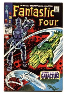 FANTASTIC FOUR #74 comic book 1968-SILVER SURFER-JACK KIRBY ART