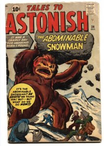 TALES TO ASTONISH #24 JACK KIRBY comic book 1961-ABOMINABLE SNOWMAN vg-