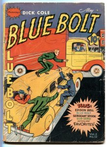 Blue Bolt Vol. 2 #12 1942- White Rider- Sub Zero G/VG