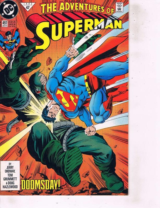 Lot Of 2 DC Comic Books Adventures of Superman #497 and Action Comics #670  LH6