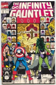 Infinity Gauntlet #2 1991 -Thanos  Warlock- comic book- Starlin VF/NM