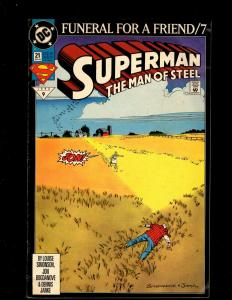 9 Comics Action 685 686 Superman 1 Man of Steel 20 21 Adv. 498 499 500 Trib. HY3