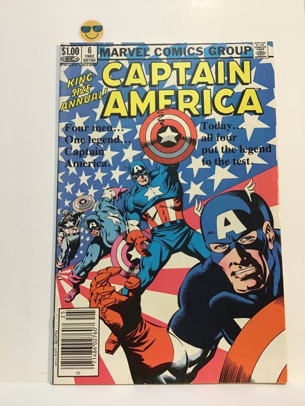 Captain America Annual #6 Newsstand Edition (1982) nm Invaders