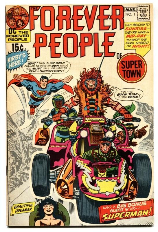 Forever People #1 comic book bronze-age DC -- First full Darkseid appearance! VF