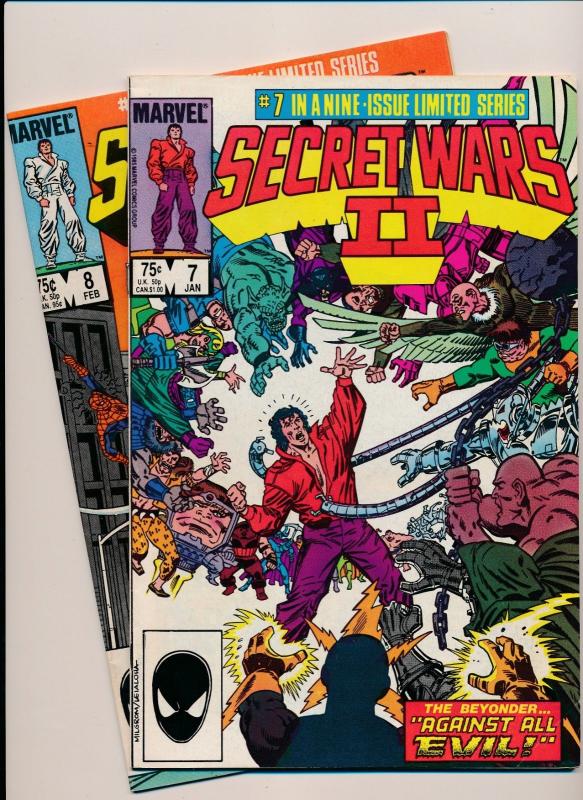 MARVEL COMICS SECRET WARS II SET #7-#8   F/VF (HX647)