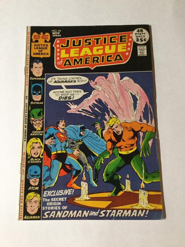 Justice League Of America JLA 94 6.0 Fn Fine 1st Merlyn 