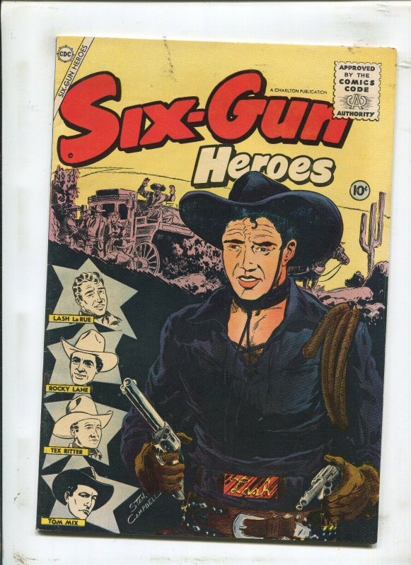 SIX-GUN HEROES #33 - THE PENSION MYSTERY CASE! - (7.0) 1955