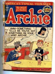 ARCHIE #40 comic book-1949-ICE CREAM COVER-MAKING SUNDAE