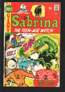 Sabrina The Teen-Age Witch #16 1973-Giant Lizard terror cover-Archie & JUghea...