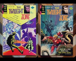 TWILIGHT ZONE #60, 62 FN/VF (Gold Key 1974-75) Villamonte Covers JACK SPARLING