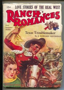 Ranch Romances 9/1/1939-Stampede cover-Pulp thrills-Higher grade-FN-