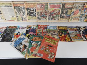 Huge Lot 90 Coverless Low Grade Comics Mostly Silver/Bronze!!