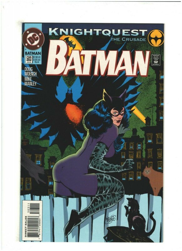 Batman #503 NM- 9.2 DC Comics Knightquest The Crusade, Catwoman app.