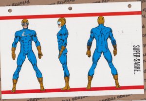 Official Handbook of the Marvel Universe Sheet - Super Sabre