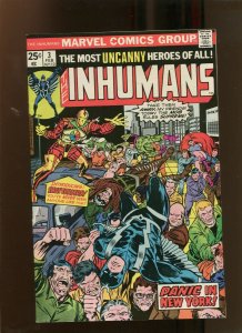 INHUMANS #3 (9.2) PANIC IN NEW YORK! 1976